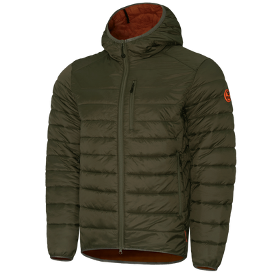 Легкий Пуховик Storm Hood G-Loft 150 Олива/Помаранчовий, S