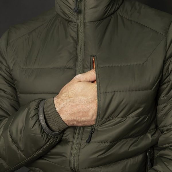 Легкий Пуховик Storm Hood G-Loft 150 Олива/Помаранчовий, S