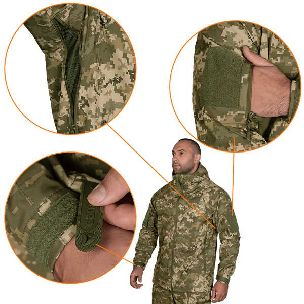 Куртка CM Stalker SoftShell Піксель (7379), S