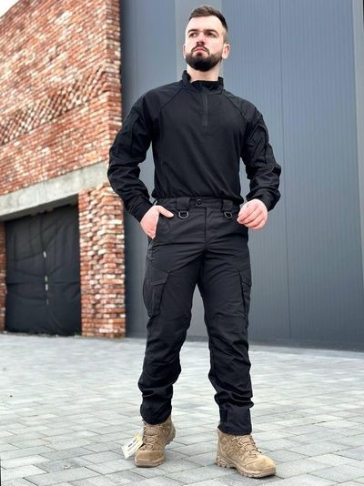 Тактичний костюм Caiman R&M чорний 2.0, S