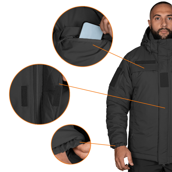 Зимова куртка Patrol System 3.0 Nylon Taslan Чорна (7273), S