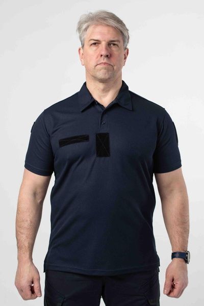 Тактична військова футболка Поло CoolPass Military Темно синя для ДСНС Супер Батал