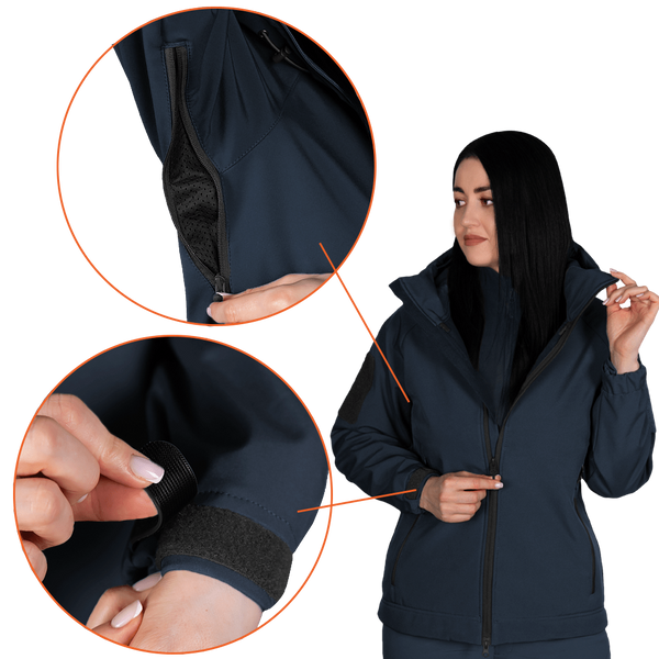 Жіноча куртка Stalker SoftShell Темно-синя (7443), XS