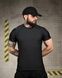 Тактична літня футболка Coolmax Military з велкро панелями Чорна