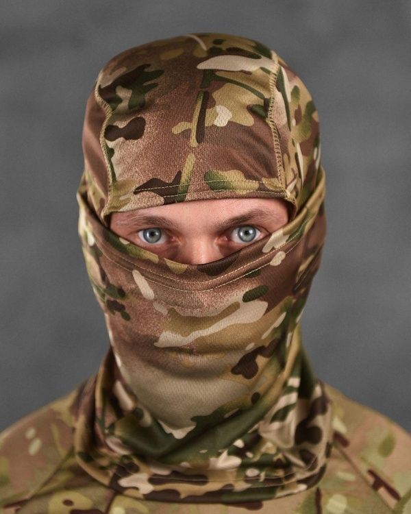 Тактична літня балаклава підшоломник Coolmax Мультикам