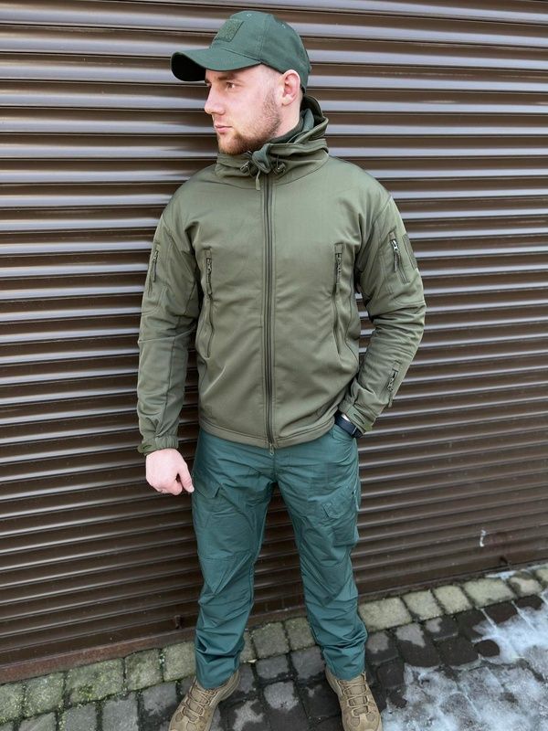 Куртка Soft Shell Tactical, оливковий, M