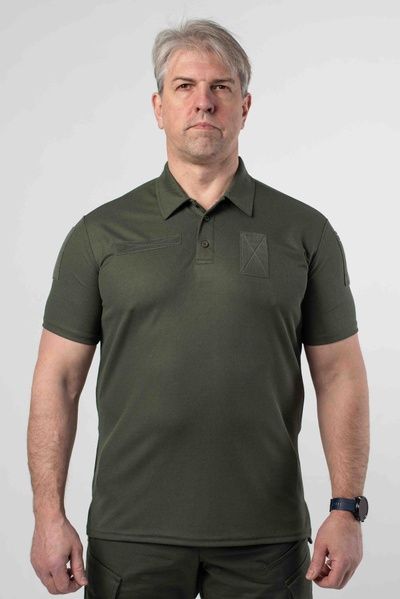 Тактична військова літня футболка Поло CoolPass Military Олива