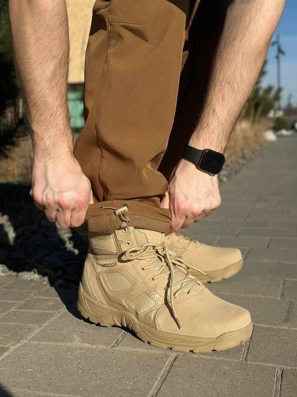 Тактичні військові утеплені зимові штани Soft Shell на флісі Military Койот