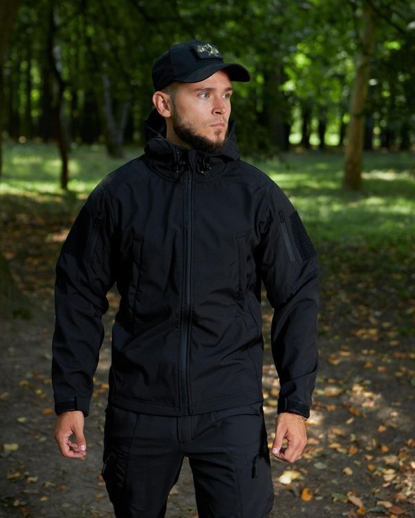 Куртка Soft Shell Military, чорний, S