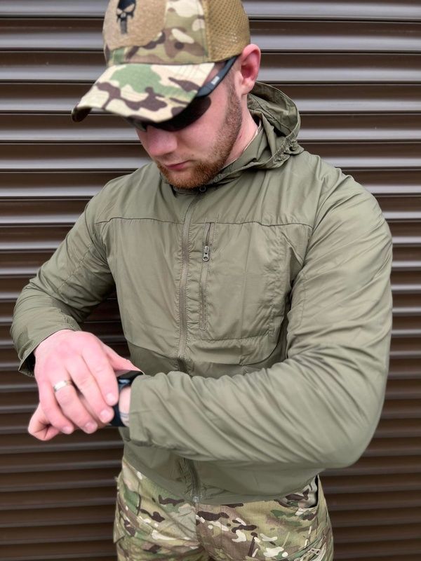 Ультралегка штормовка Tactical Series, оливковий, S