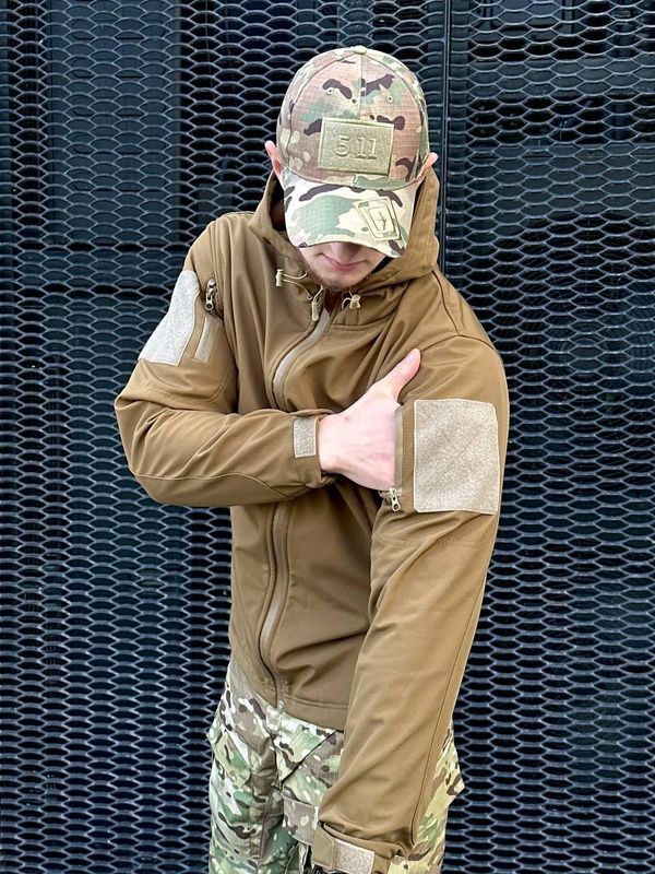 Куртка Софтшел Military, койот, S