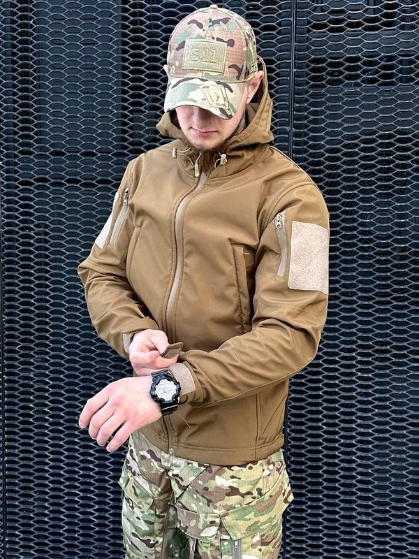 Куртка Софтшел Military, койот, S